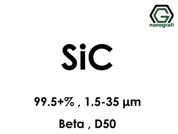 SiC(Silikon Karbür) Beta 99.5+%, D50 1.5-35um
