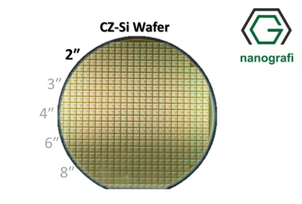 Prime CZ-Si Wafer/Altaş, 2″,(100), Bor Katkılı, 1-10 (ohm.cm),2 Yüzeyi Parlatılmış, 279 ± 20 um