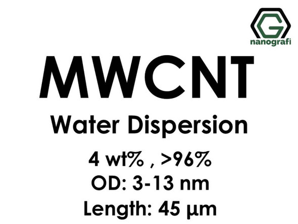 Çok Duvarlı Karbon Nanotüp Dispersiyon (4%ağ, >96+%, Dış Çap: 3-13 nm, Boy 45um)