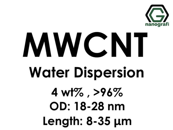 Çok Duvarlı Karbon Nanotüp Dispersiyon (4%ağ, >96+%, Dış Çap: 18-28 nm, Boy 8-35um) Çok Duvarlı Karbon Nanotüp Dispersiyon (4%ağ, >96+%, Dış Çap: 18-28 nm, Boy 8-35um)