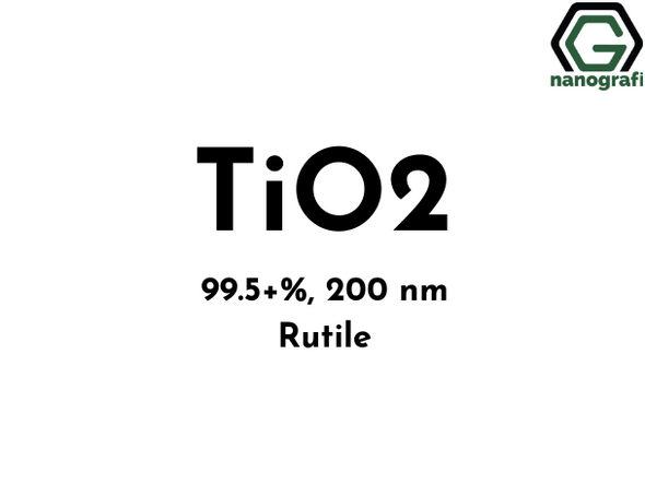 Titanyum Dioksit (TiO2) Nanotoz/Nanopartikül, Rutil :99.5+%, Boyut: 200 nm