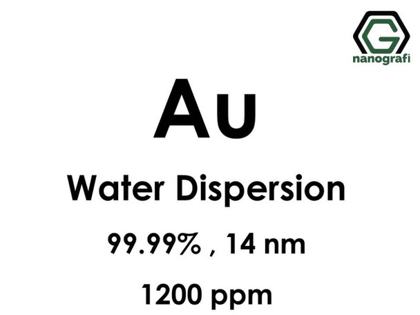 Au(Altın) Nanopartikül Dispersiyon, 14 nm, 1200ppm