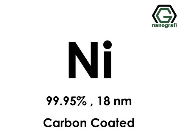 Ni(Nikel) Nanopartikül 99.95%, 18 nm, Karbonla Kaplanmış 
