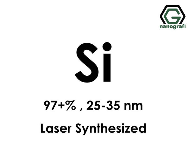 Si(Silikon) Nanopartikül, 97+%, 25-35 nm, Lazerle Sentezlenmiş 
