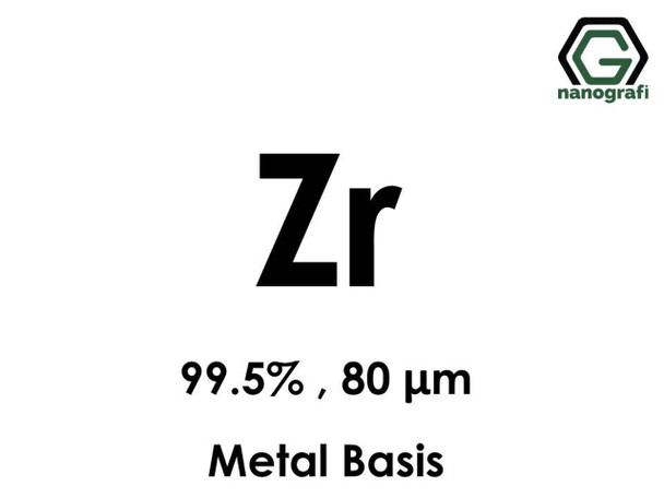 Zr(Zirkonyum ) 99.5%, 80 um, Metal Temelli