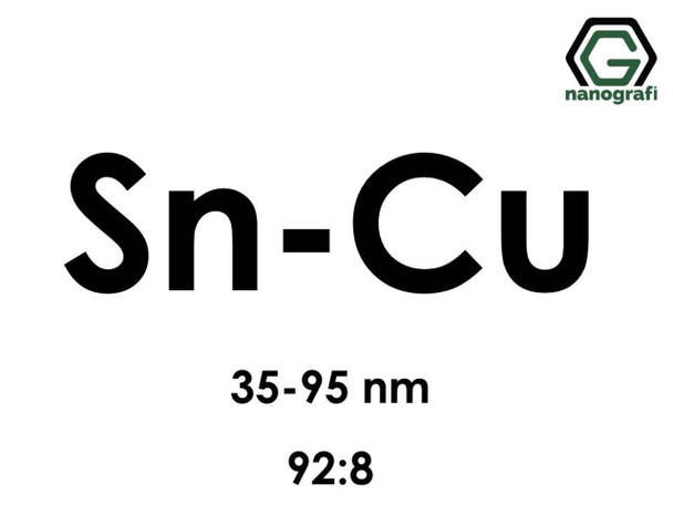 Sn-Cu Alaşım Nano Toz 35-95 nm, Sn:Cu/92:8