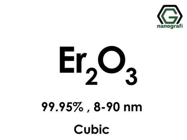 Er2O3(Erbiyum Oksit) Nanopartikül, 8-90nm, Saflık 99.95%, Kübik 