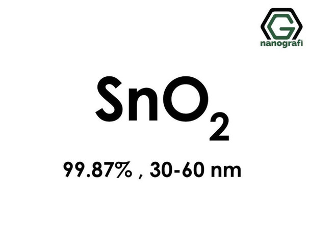 SnO2(Kalay Dioksit) Nanopartikül,, 30-60nm, Yüksek Saflıkta 99.87%