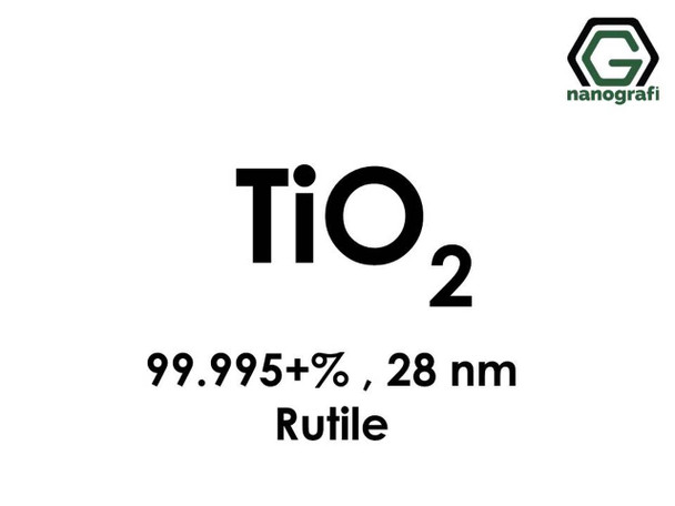 TiO2(Titanyum Dioksit) Nanopartikül , 28nm, Yüksek Saflıkta 99.995+%, Rutil