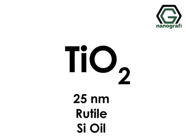 TiO2(Titanyum Dioksit) Nanopartikül , Rutil Si Oil, 25nm 