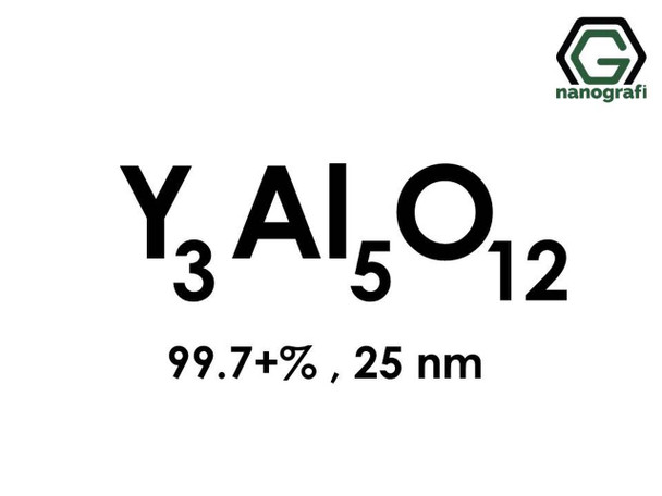 Y3Al5O12(İtriyum Alüminate) Nanopartikül, 25nm, 99.7+% 