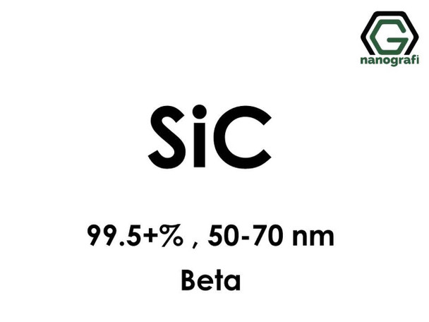 SiC(Silikon Karbür) Beta Nanopartikül, 99.5+%, 50-70nm