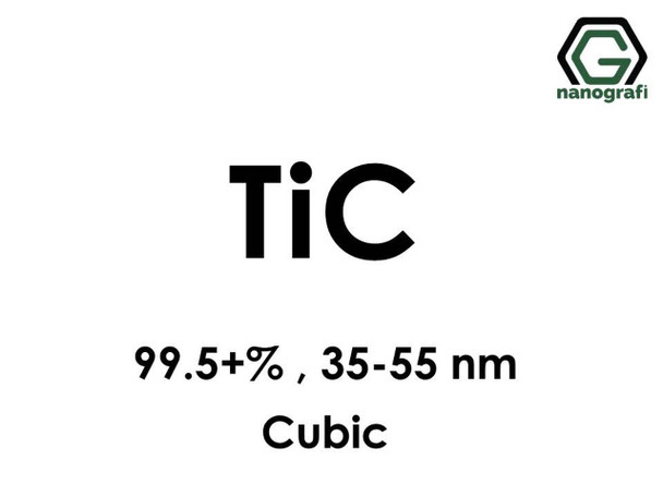 TiC(Titanyum Karbür) Nanopartikül, 99.5+%, 35-55 nm, Kübik