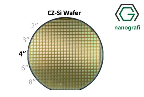 Prime CZ-Si Wafer/Altaş, 4″,(100), Bor Katkılı, 1-10 (ohm.cm),1 Yüzeyi Parlatılmış, 325 ± 25 um