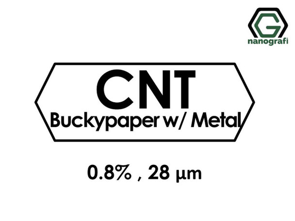 Karbon Nanotüp Bucky Paper - Metal Katkılı 0.8%, Kalınlık 28 um 