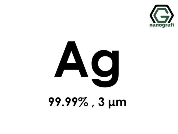 Ag(Gümüş) Mikron Toz, 3 Micron, 99.99 %