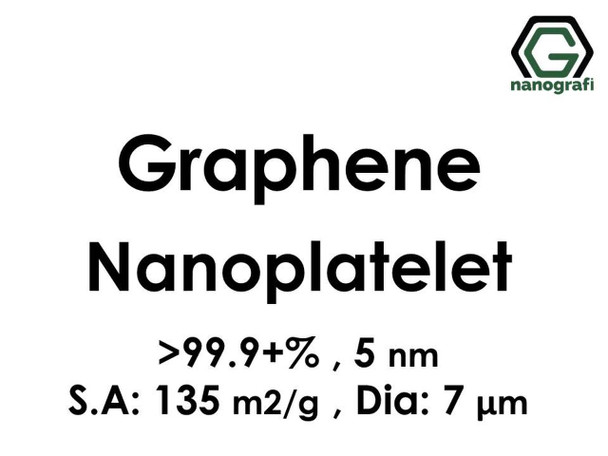 Graphene Nanoplatelet, 99.9+%, 5 nm, S.A:135 m2/g Dia: 7μm 