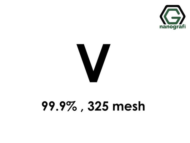 V(Vanadyum) Mikron Toz, 325 Mesh, 99.9 %