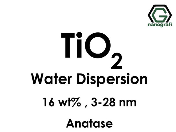 TiO2 - Su İçerisinde, Anataz, 16 %ağ, 3-28nm