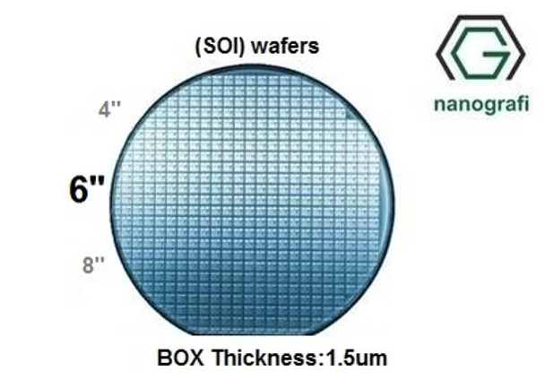 Silicon on Insulator (SOI) Wafers, Size: 6'', Devide Thickness: 220 nm, P type
