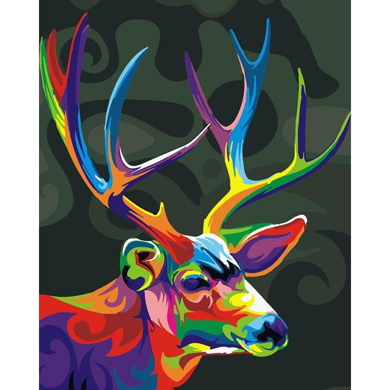 Deer Watercolors DIY Painting By Numbers Kit