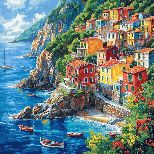 Cinque Terre - DIY Painting By Numbers Kit