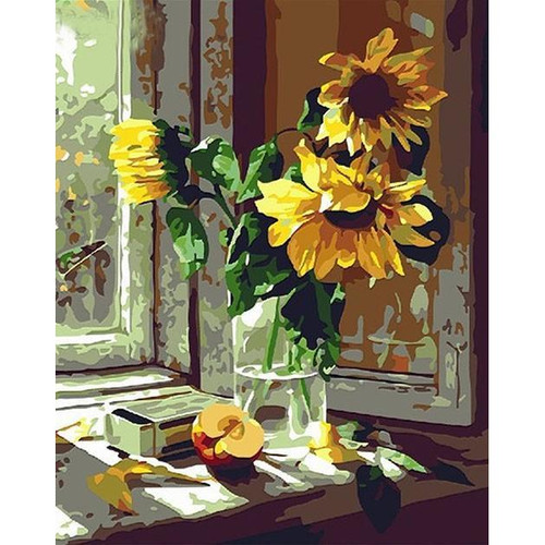 Wilting Sunflowers - DIY Painting By Numbers Kit