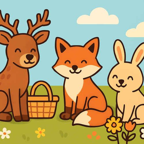 Forest Animal Picnic - DIY Painting By Numbers Kit