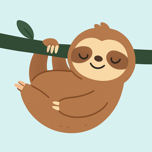 Sleepy Sloth Siesta - DIY Painting By Numbers Kit