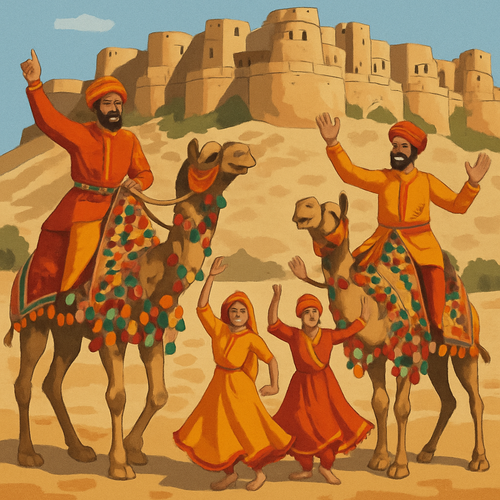 Jodhpur International Desert Festival - India - DIY Painting By Numbers Kit Jodhpur International Desert Festival - India - DIY Painting By Numbers Kit