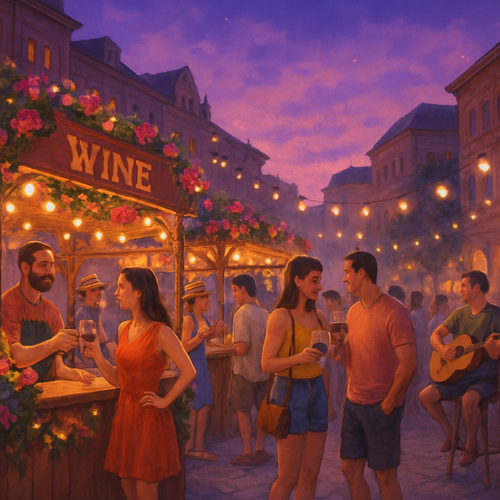 Stuttgart Wine Village Festival - Germany - DIY Painting By Numbers Kit Stuttgart Wine Village Festival - Germany - DIY Painting By Numbers Kit