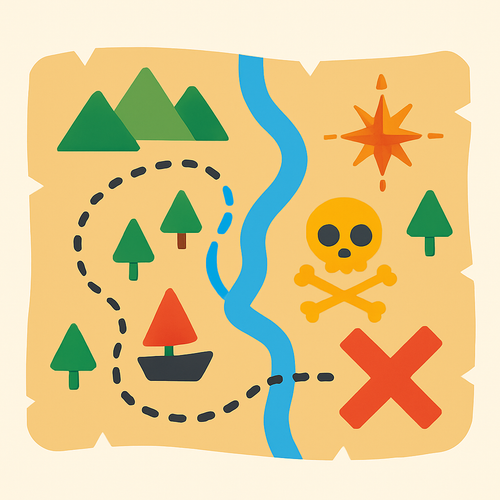 Treasure Island Map - DIY Painting By Numbers Kit Treasure Island Map - DIY Painting By Numbers Kit