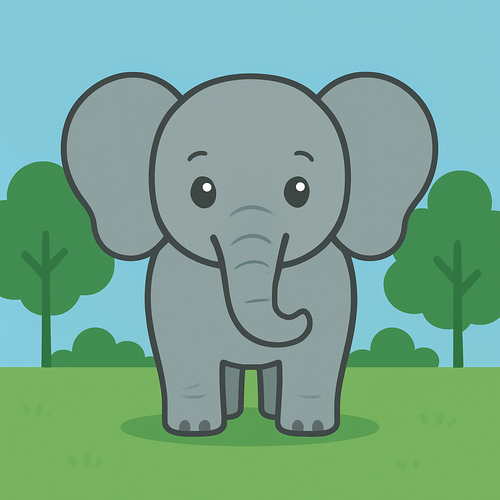 Gentle Giant Elephant - DIY Painting By Numbers Kit