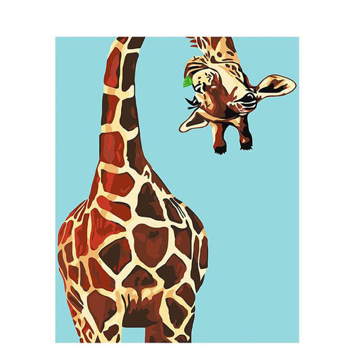 Playful Giraffe - DIY Painting By Numbers Kit