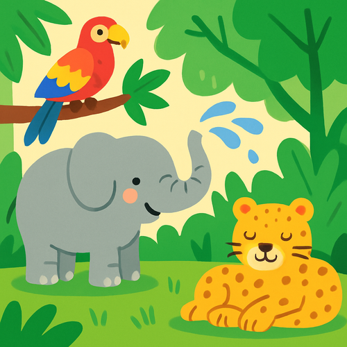 Happy Jungle Safari - DIY Painting By Numbers Kit