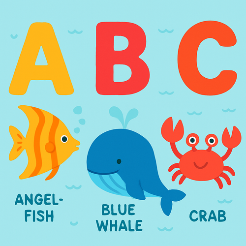 Ocean Alphabet Adventure - DIY Painting By Numbers Kit Ocean Alphabet Adventure - DIY Painting By Numbers Kit