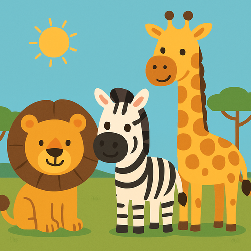 Wild Safari Trek - DIY Painting By Numbers Kit Wild Safari Trek - DIY Painting By Numbers Kit