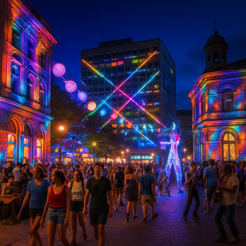 Tel Aviv White Night Festival - Israel - DIY Painting By Numbers Kit