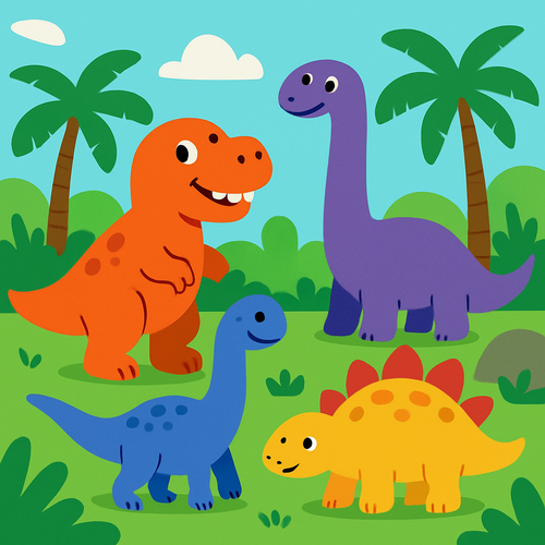 Dinosaur Adventure - DIY Painting By Numbers Kit