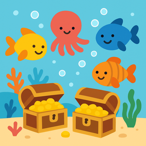Ocean Treasure Hunt - DIY Painting By Numbers Kit Ocean Treasure Hunt - DIY Painting By Numbers Kit