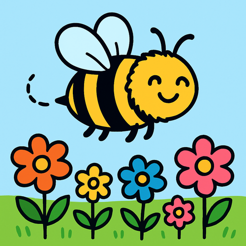 Cheerful Bumblebee Meadow - DIY Painting By Numbers Kit Cheerful Bumblebee Meadow - DIY Painting By Numbers Kit