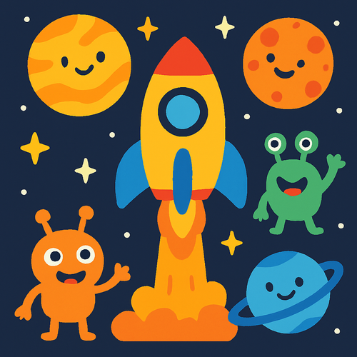 Space Adventure Mission - DIY Painting By Numbers Kit Space Adventure Mission - DIY Painting By Numbers Kit