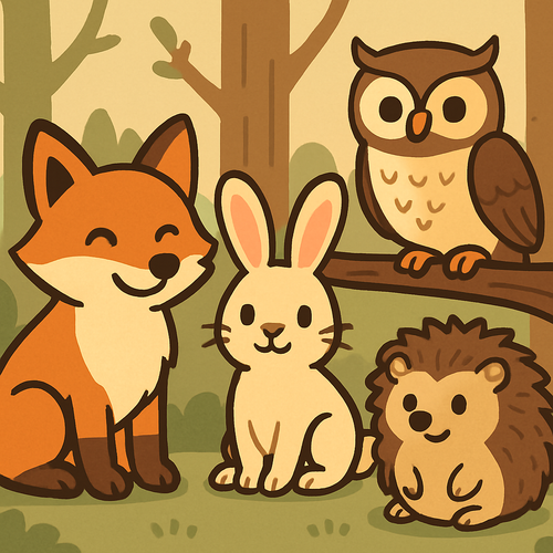 Magical Woodland Friends - DIY Painting By Numbers Kit Magical Woodland Friends - DIY Painting By Numbers Kit