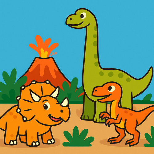 Prehistoric Dino Park - DIY Painting By Numbers Kit