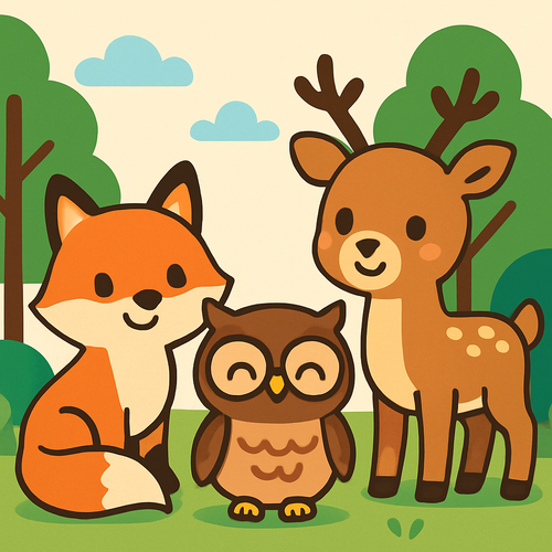 Magical Forest Creatures - DIY Painting By Numbers Kit