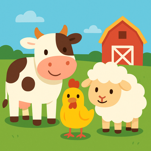 Friendly Farmyard Friends - DIY Painting By Numbers Kit Friendly Farmyard Friends - DIY Painting By Numbers Kit