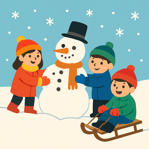 Sparkling Snow Day - DIY Painting By Numbers Kit