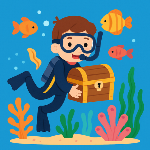 Underwater Treasure Adventure - DIY Painting By Numbers Kit Underwater Treasure Adventure - DIY Painting By Numbers Kit
