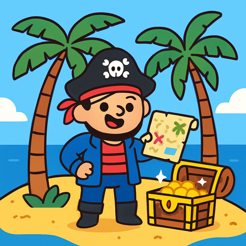 Pirate Island Treasure Hunt - DIY Painting By Numbers Kit Pirate Island Treasure Hunt - DIY Painting By Numbers Kit