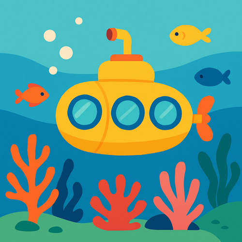 Ocean Explorer Submarine Adventure - DIY Painting By Numbers Kit Ocean Explorer Submarine Adventure - DIY Painting By Numbers Kit